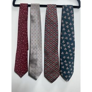 Christian Dior Man Tie Bundle‎ Red, Tile, Gray Printed